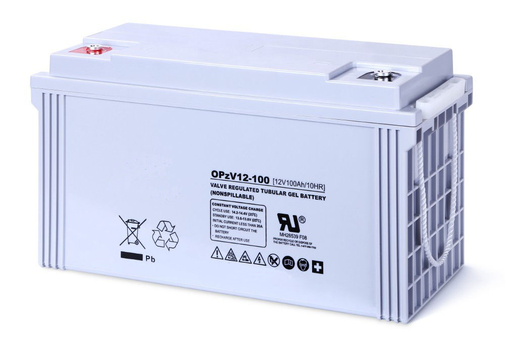 White Color 12V100Ah OPzV Gel Battery Corrosion Resistance 37.3kg