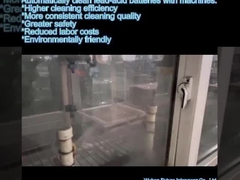 Automatically clean lead - acid batteries with machine