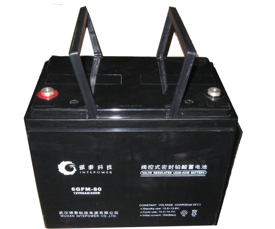 Non Spillable 12V80AH Industrial Lead Acid Battery , VRLA Lead Acid ...